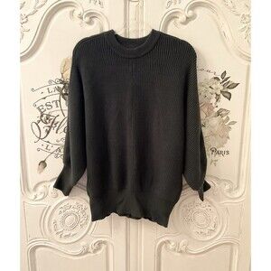 Universal Standard Sweater Women's XS Dark Green Pullover Crewneck Chunky